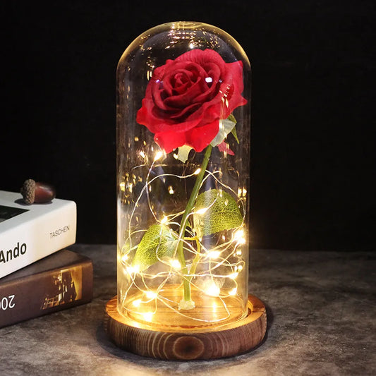 Eternal Galaxy Rose: Beauty & the Beast Inspired