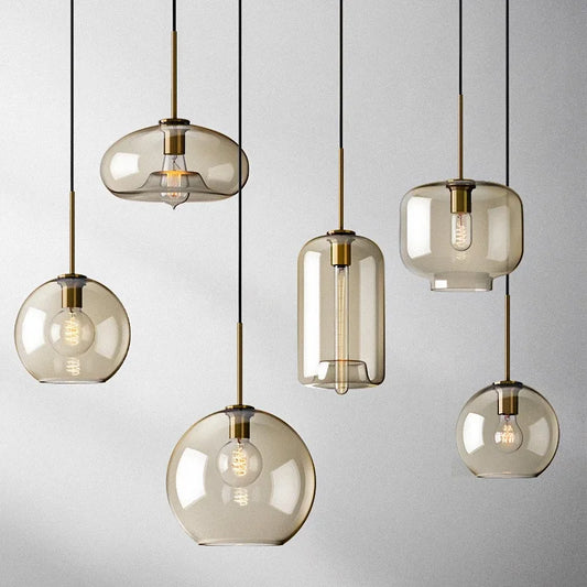 Modern Pendant Light for Kitchens & Restaurants (Nordic) Nordic Loft Pendant Lamp - Perfect for Industrial Decor (E27/E26) Glass Pendant Light - Modern Touch for Lofts (E27/E26)