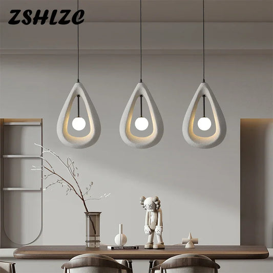 New Resturant  Led Pendant Lights Wabi Sabi Hanging Chandeliers Lighting  Pendant Lamp For Dining Kitchen Living room Home Decor