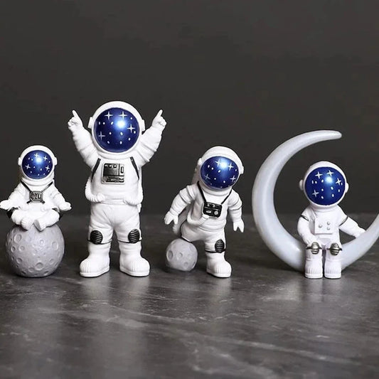 4 Astronaut Figurines: Space Toys & Home Decor