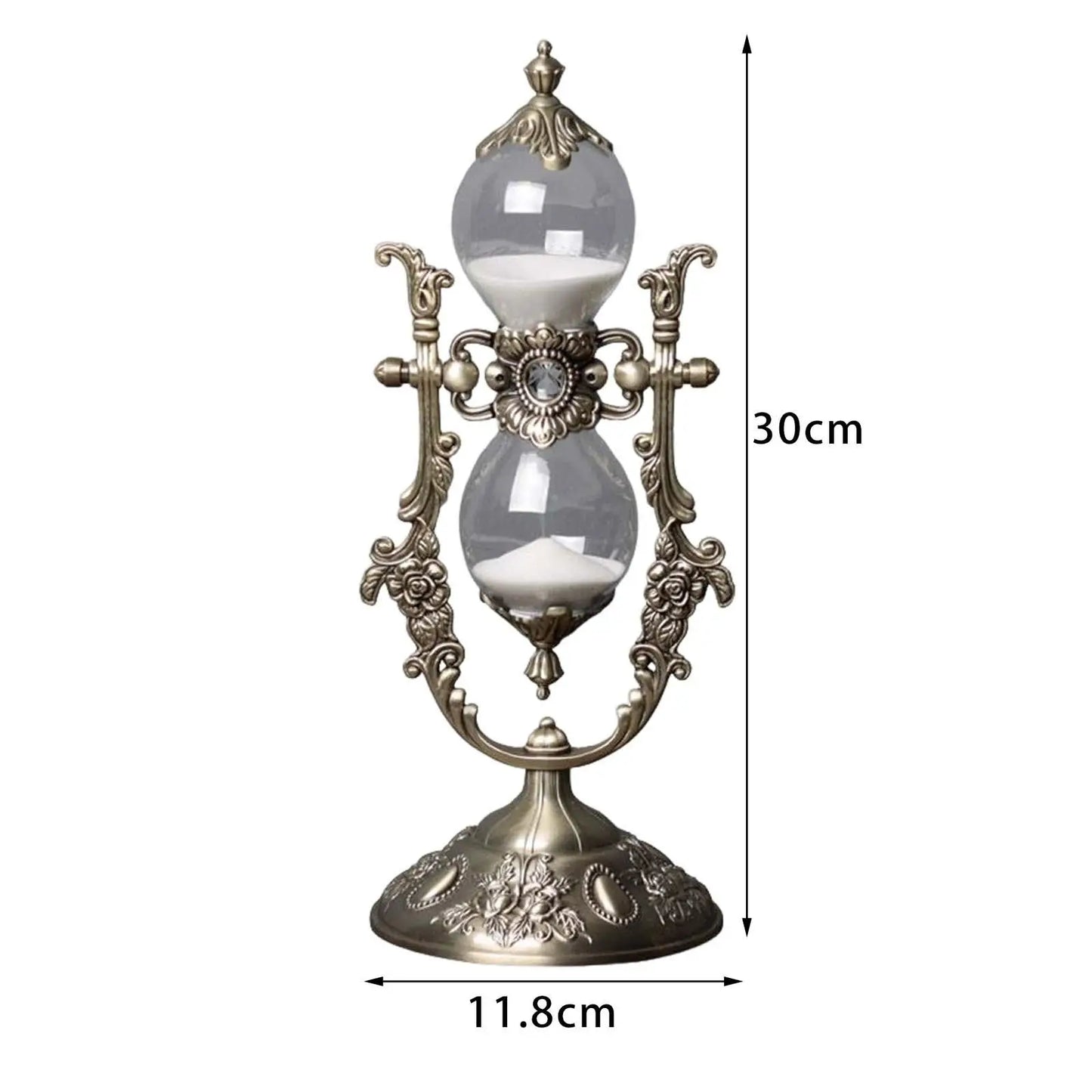 Retro Style Hourglass Sand Timer Sandglass Ornament Table Centerpiece Craft 30 Min Sand Clock for Bedroom Desk Home Decoration