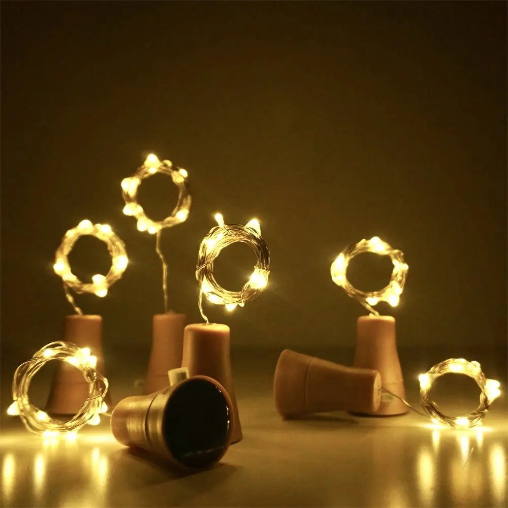 Solar Wine Bottle String Lights - 2M 20 LED